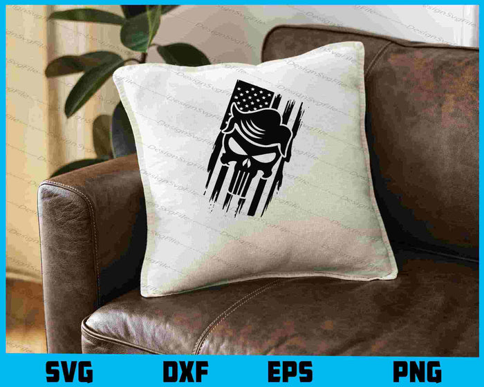 Trump skull American Flag SVG