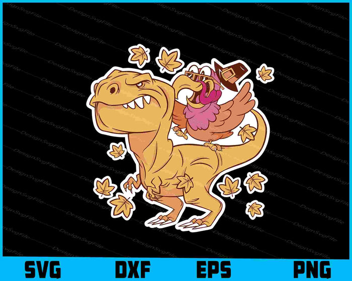 Turkey And T-rex Thanksgiving Day