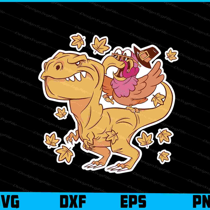Turkey And T-rex Thanksgiving Day
