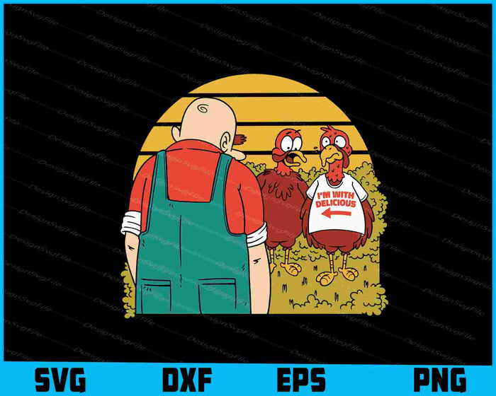 Turkey Animal Cartoon Funny Thanksgiving Day