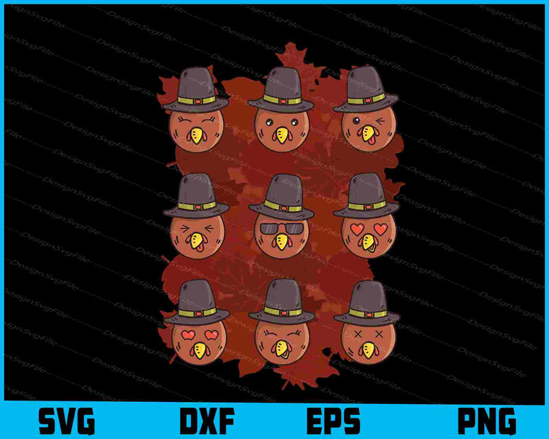 Turkey Emojis Thanksgiving
