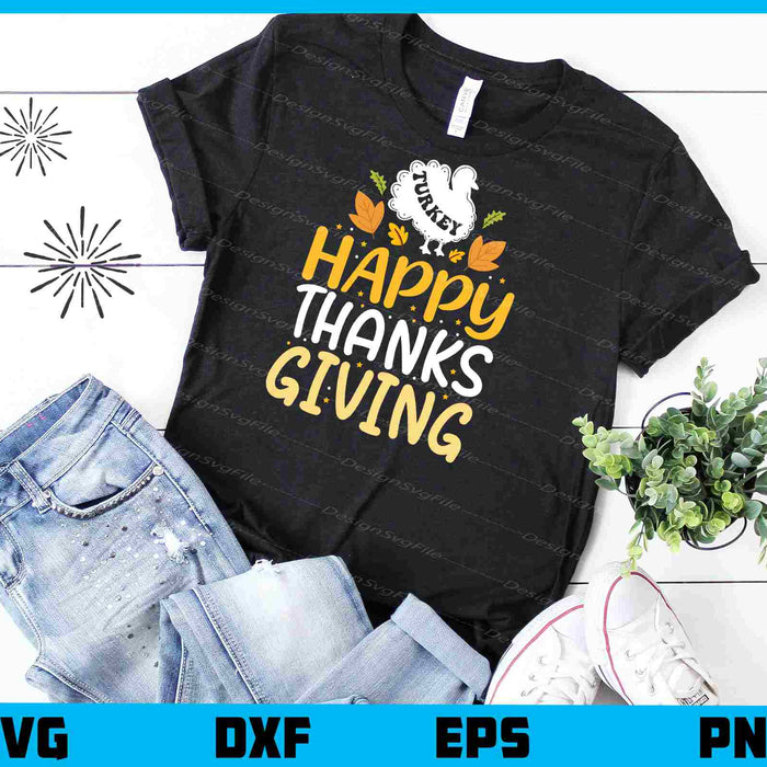 Turkey Happy Thanksgiving Svg Cutting Printable File  - Premium Cutting Files in SVG, PNG & EPS Formats - Premium SVG Cutting Files for Crafts