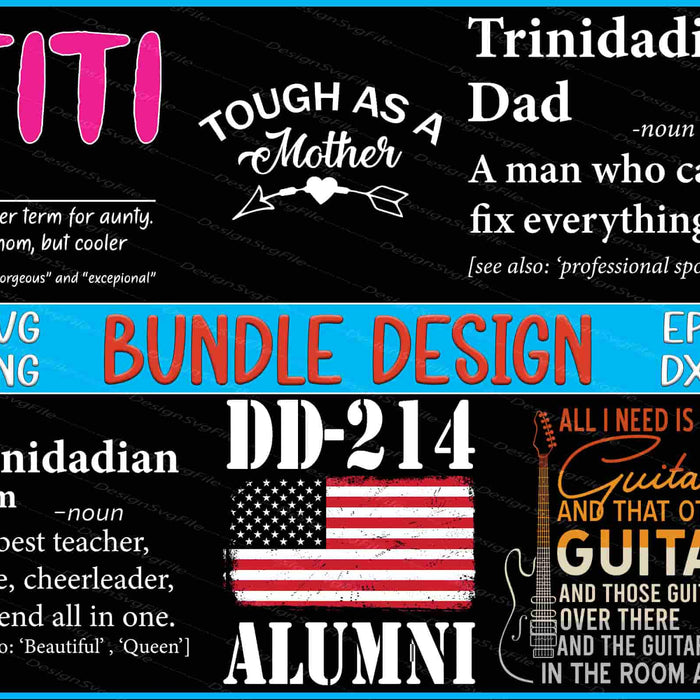 Collection of text-based graphics with various phrases and designs on a black background.