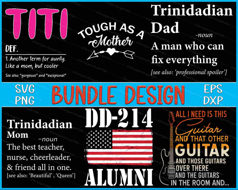 Collection of text-based graphics with various phrases and designs on a black background.