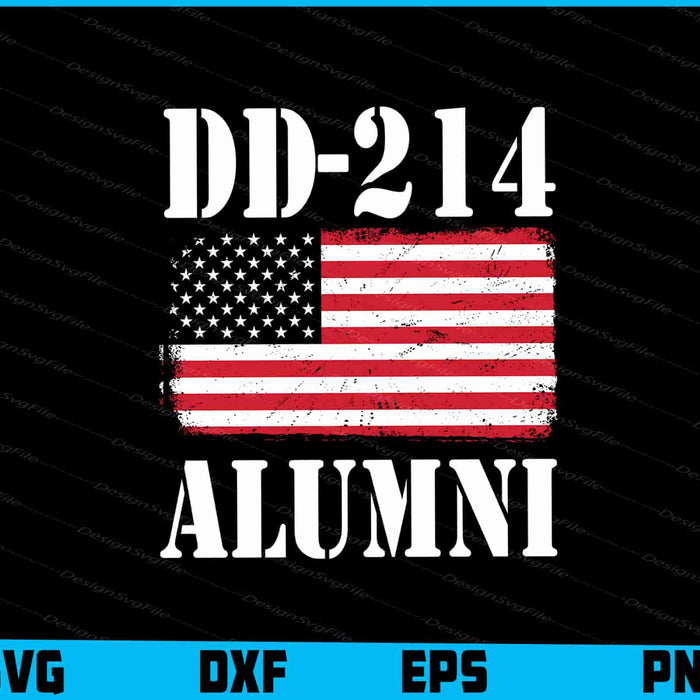 U.S. Military Veterans DD-214 Alumni Vintage SVG