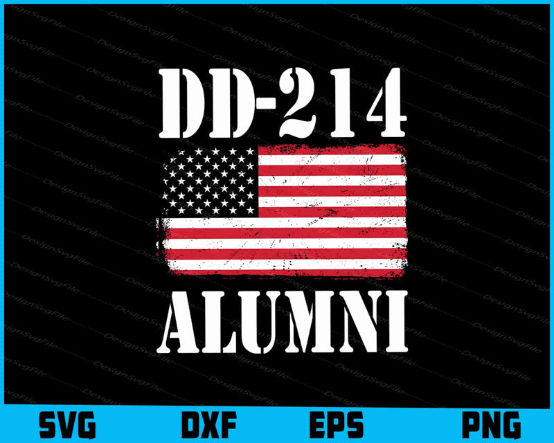 U.S. Military Veterans DD-214 Alumni Vintage SVG
