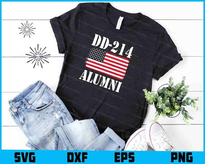 U.S. Military Veterans DD-214 Alumni Vintage SVG