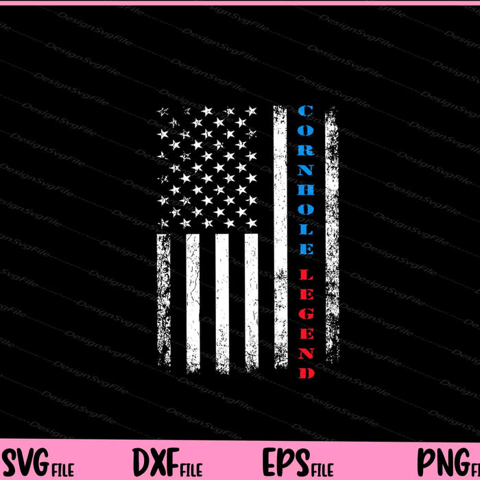 USA American Flag Cornhole Legend Champion Svg Cutting Printable Files  - Premium Cutting Files in SVG, PNG & EPS Formats - Premium SVG Cutting Files for Crafts