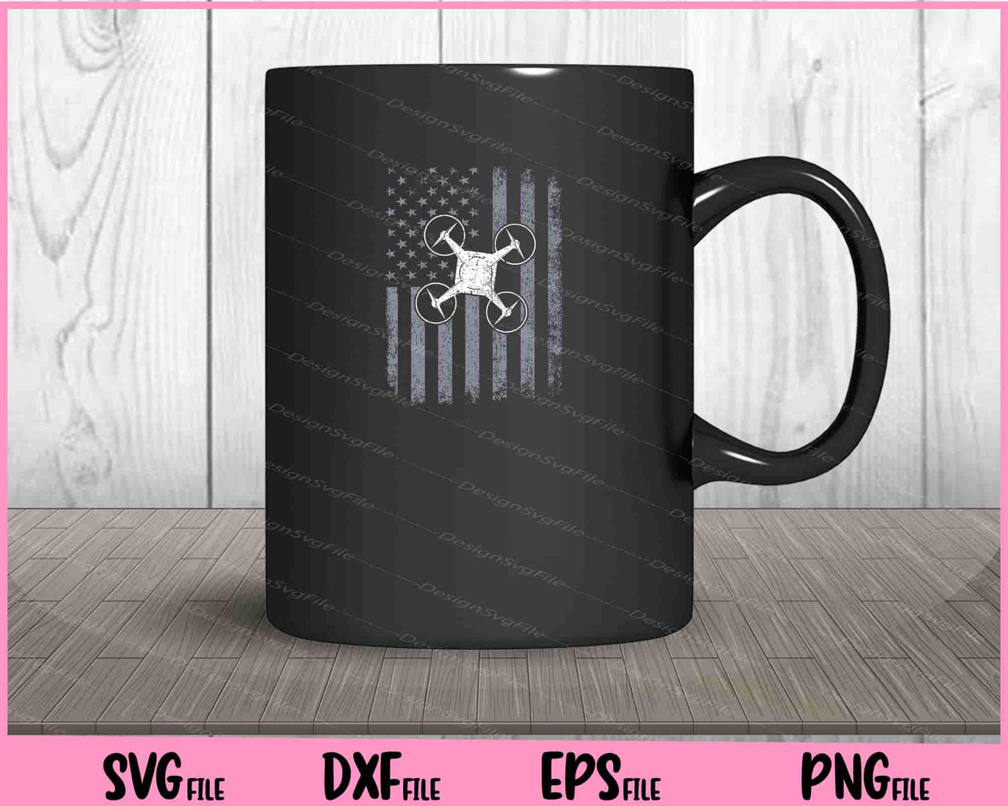 USA Flag FPV Drone Svg Cutting Printable Files  - Premium Cutting Files in SVG, PNG & EPS Formats - Premium SVG Cutting Files for Crafts