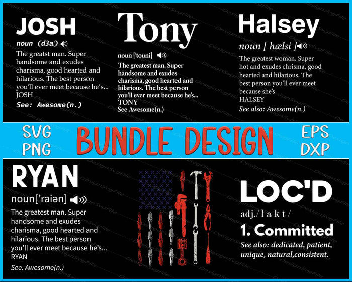 USA Flag SVG, Tony PNG Bundle Funny Gift