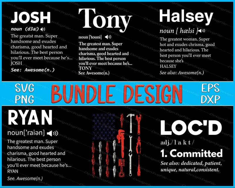 USA Flag SVG, Tony PNG Bundle Funny Gift