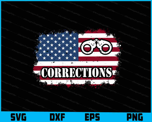 US Flag SVG, Corrections T-Shirt