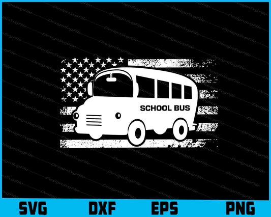 US School Bus SVG, American Bus Driver SVG