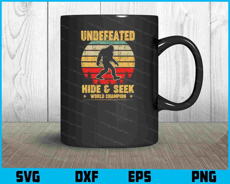 Undefeated Hide & Seek World Champion SVG Cutting Printable File