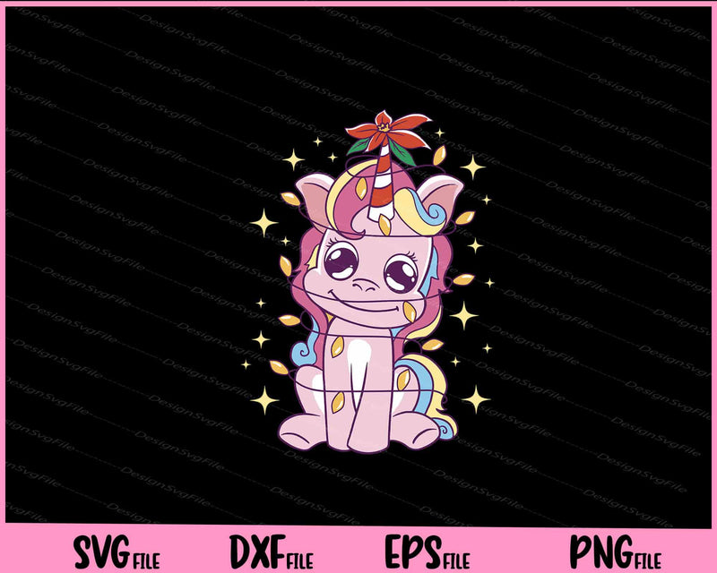 Unicorn Christmas Lights Svg Cutting Printable Files  - Premium Cutting Files in SVG, PNG & EPS Formats - Premium SVG Cutting Files for Crafts