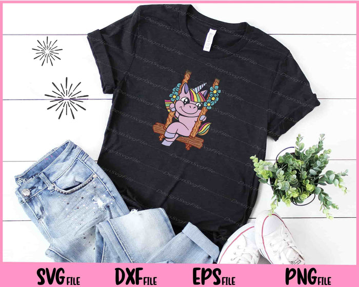 Unicorn Creature Swing Svg Cutting Printable Files  - Premium Cutting Files in SVG, PNG & EPS Formats - Premium SVG Cutting Files for Crafts