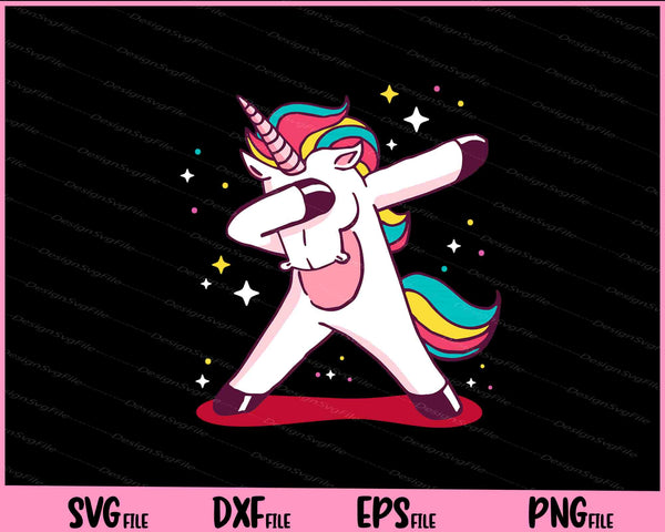 Unicorn Dabbing Cartoon Svg Cutting Printable Files