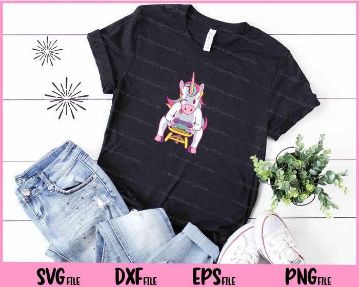 Unicorn Gamer Svg Cutting Printable Files  - Premium Cutting Files in SVG, PNG & EPS Formats - Premium SVG Cutting Files for Crafts