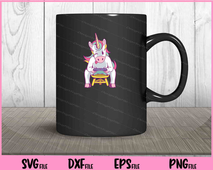 Unicorn Gamer Svg Cutting Printable Files  - Premium Cutting Files in SVG, PNG & EPS Formats - Premium SVG Cutting Files for Crafts