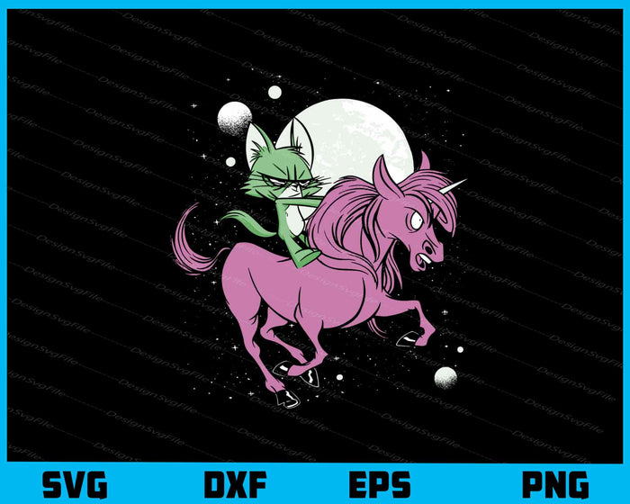 Unicorn Ride Cartoon Fun Svg Cutting Printable File  - Premium Cutting Files in SVG, PNG & EPS Formats - Premium SVG Cutting Files for Crafts