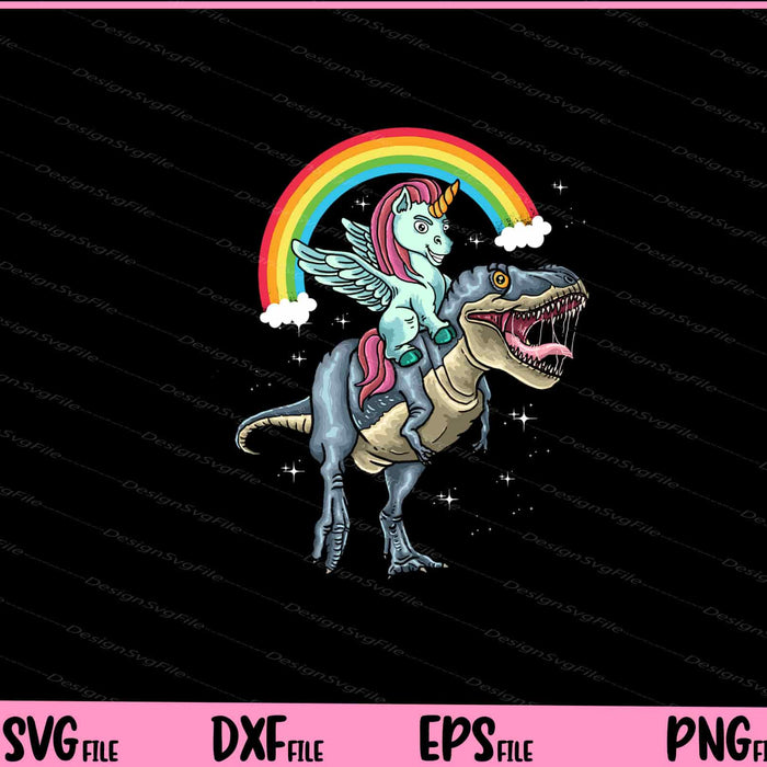 Unicorn Riding T rex SVG Dinosaur Boys Svg Cutting Printable Files  - Premium Cutting Files in SVG, PNG & EPS Formats - Premium SVG Cutting Files for Crafts