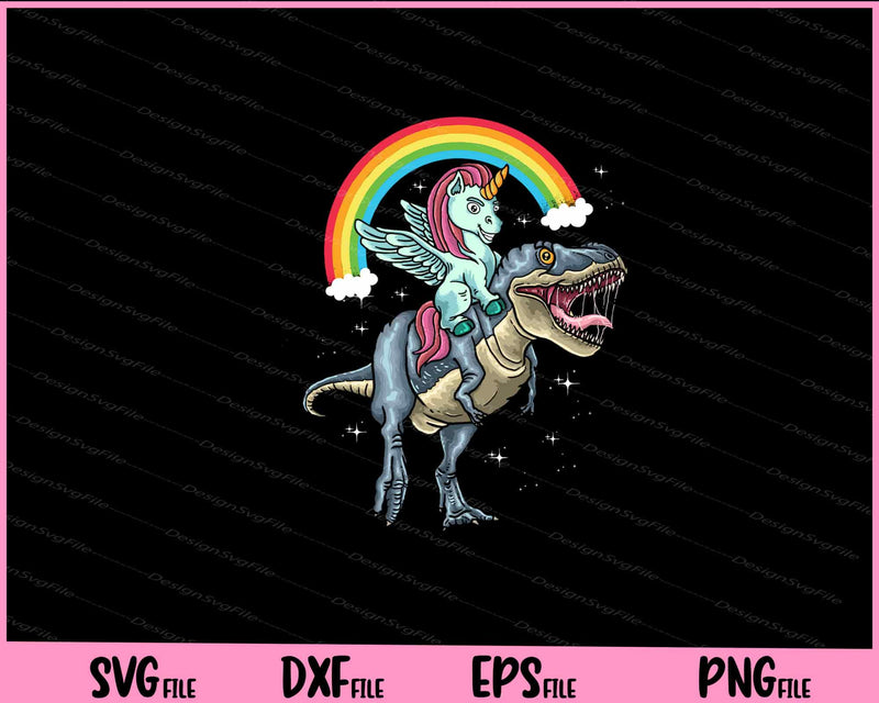 Unicorn Riding T rex SVG Dinosaur Boys Svg Cutting Printable Files  - Premium Cutting Files in SVG, PNG & EPS Formats - Premium SVG Cutting Files for Crafts