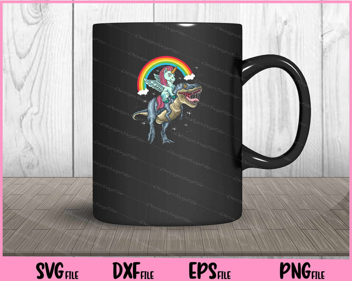 Unicorn Riding T rex SVG Dinosaur Boys Svg Cutting Printable Files  - Premium Cutting Files in SVG, PNG & EPS Formats - Premium SVG Cutting Files for Crafts