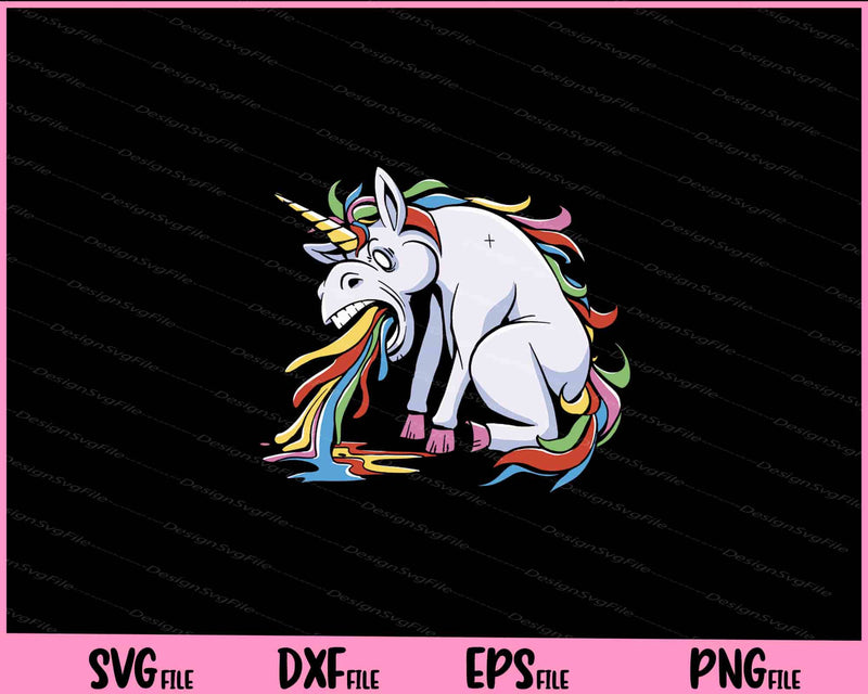 Unicorn Vomiting Rainbow svg