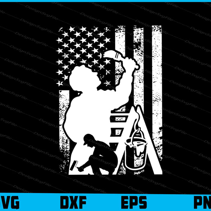 Us Flag Painter SVG, American Painter