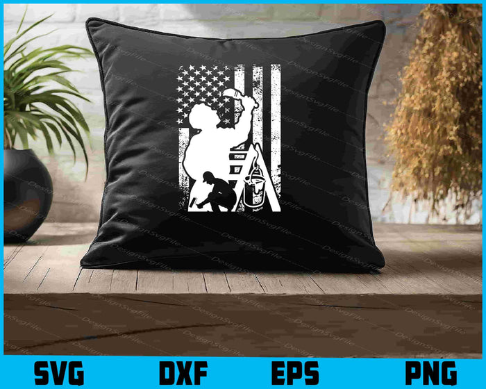 Us Flag Painter SVG, American Painter