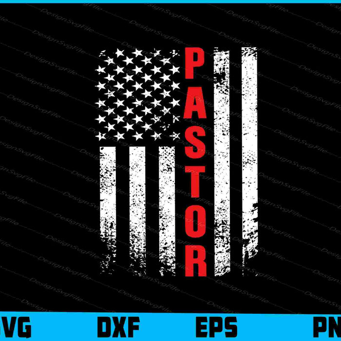 Usa Pastor Flag SVG, American Flag