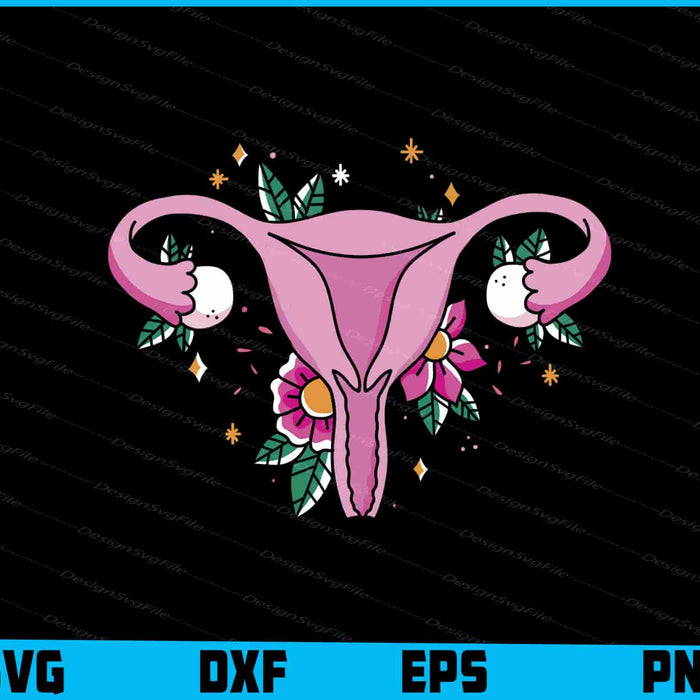 Uterus Middle Fingers Up Tee Feminist Protest SVG