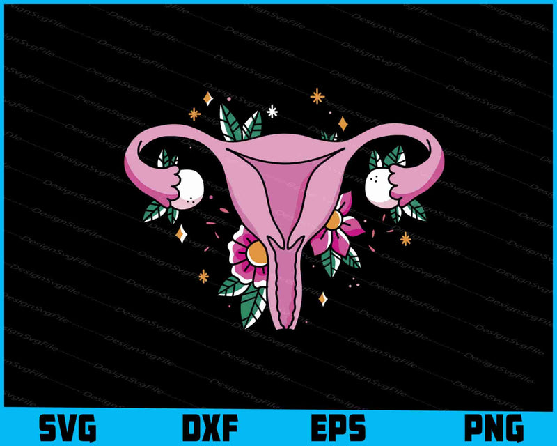 Uterus Middle Fingers Up Tee Feminist Protest SVG