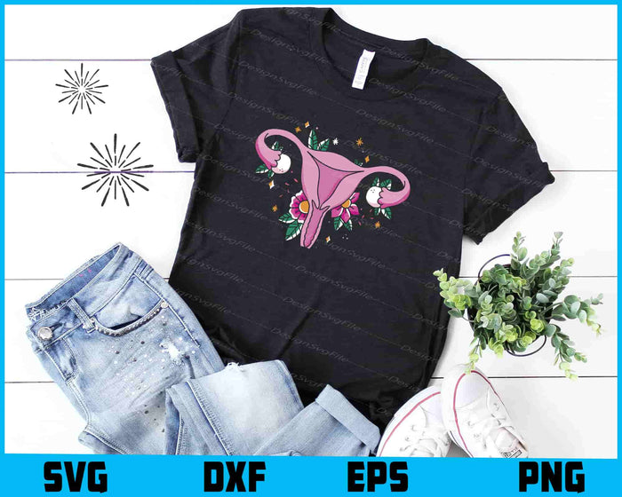 Uterus Middle Fingers Up Tee Feminist Protest SVG