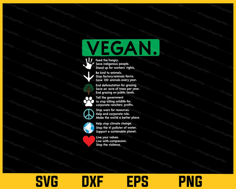 Vegan Svg Cutting Printable File  - Premium Cutting Files in SVG, PNG & EPS Formats - Premium SVG Cutting Files for Crafts