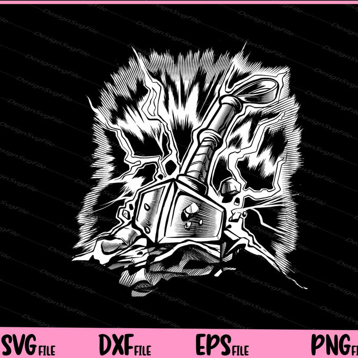 Viking Hammer Svg Cutting Printable Files  - Premium Cutting Files in SVG, PNG & EPS Formats - Premium SVG Cutting Files for Crafts