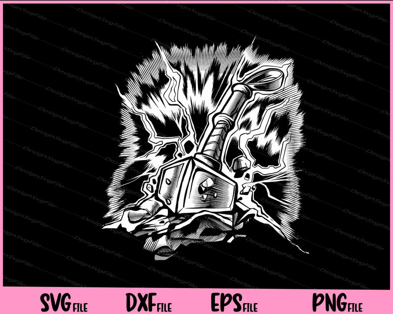 Viking Hammer Svg Cutting Printable Files  - Premium Cutting Files in SVG, PNG & EPS Formats - Premium SVG Cutting Files for Crafts
