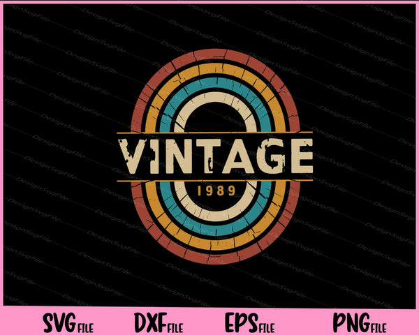 Vintage 1989 Funny svg