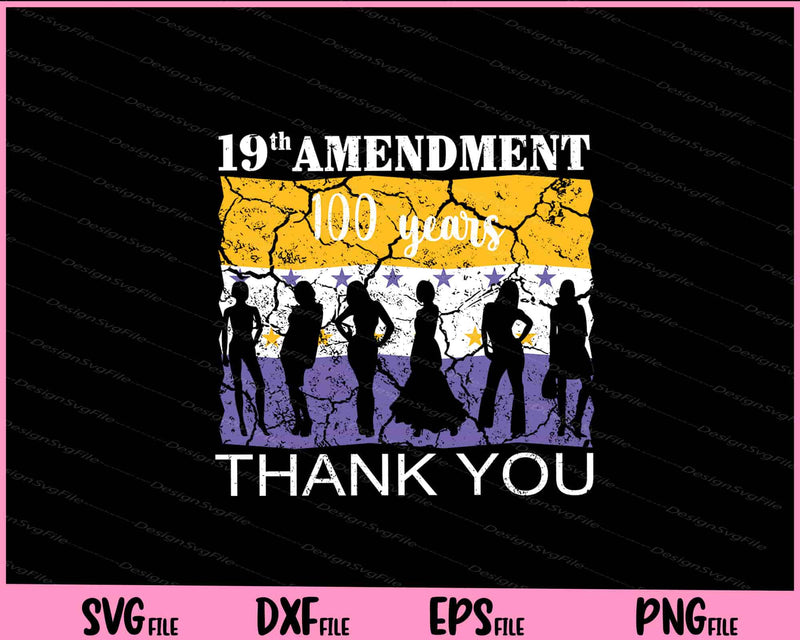 19th Amendment 1920 Victory Flag svg