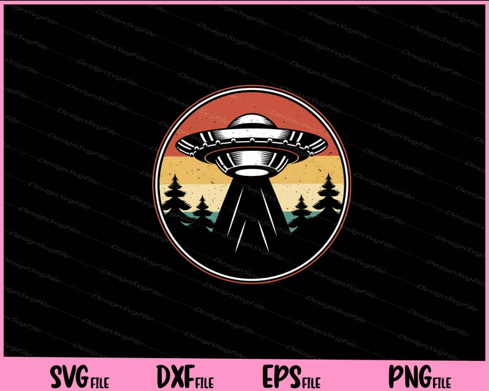 Vintage Alien Retro Svg Cutting Printable Files  - Premium Cutting Files in SVG, PNG & EPS Formats - Premium SVG Cutting Files for Crafts