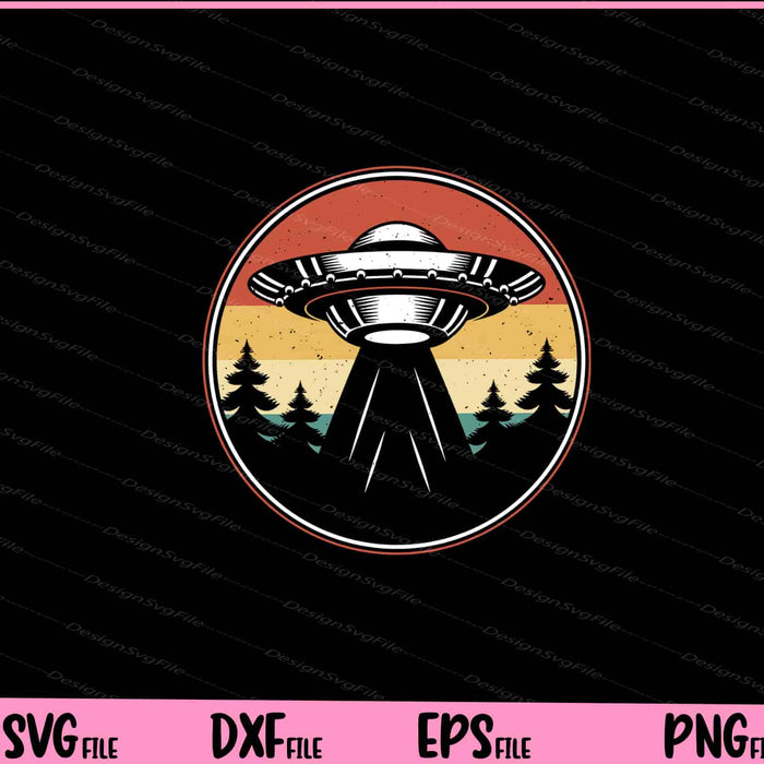 Vintage Alien Retro Svg Cutting Printable Files  - Premium Cutting Files in SVG, PNG & EPS Formats - Premium SVG Cutting Files for Crafts