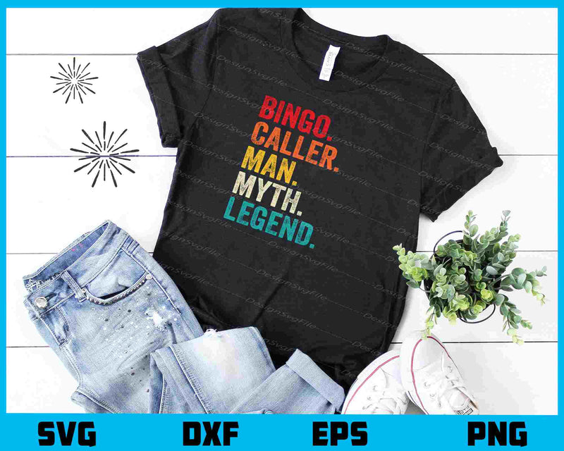 Vintage Bingo Caller Man Myth Legend Svg Cutting Printable File  - Premium Cutting Files in SVG, PNG & EPS Formats - Premium SVG Cutting Files for Crafts