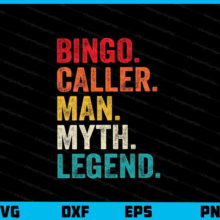 Vintage Bingo Caller Man Myth Legend Svg Cutting Printable File  - Premium Cutting Files in SVG, PNG & EPS Formats - Premium SVG Cutting Files for Crafts