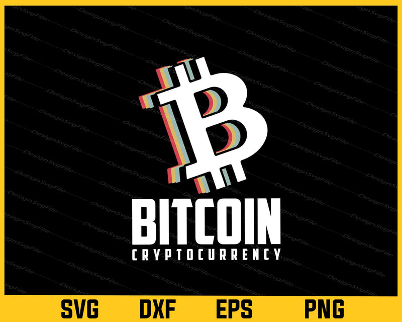 Vintage Bitcoin Cryptocurrency Svg Cutting Printable File