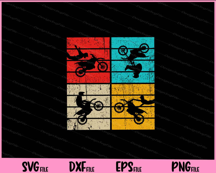 Vintage Dirt Bike Motocross MX Motorcycle Svg Cutting Printable Files  - Premium Cutting Files in SVG, PNG & EPS Formats - Premium SVG Cutting Files for Crafts