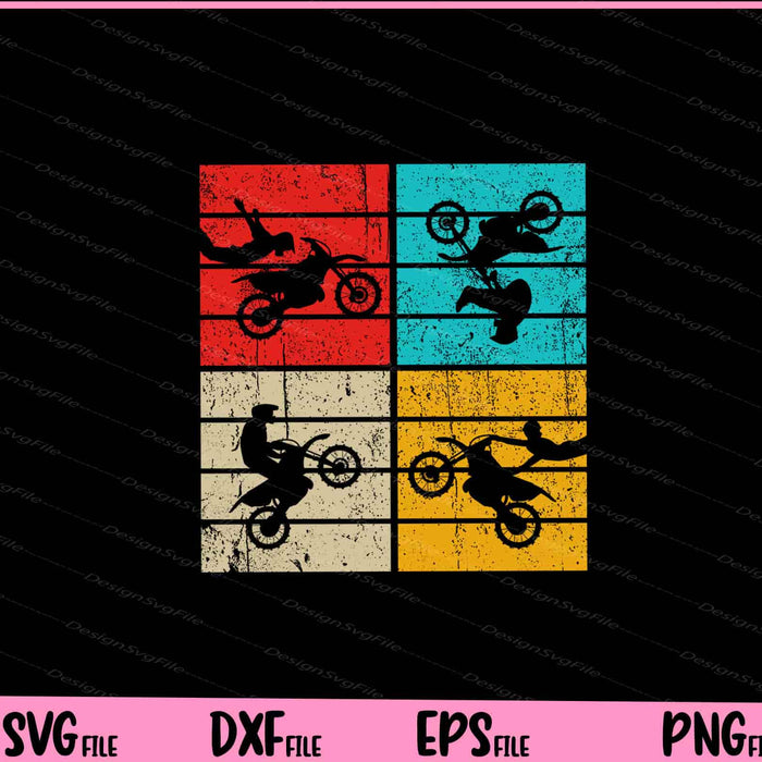 Vintage Dirt Bike Motocross MX Motorcycle Svg Cutting Printable Files  - Premium Cutting Files in SVG, PNG & EPS Formats - Premium SVG Cutting Files for Crafts