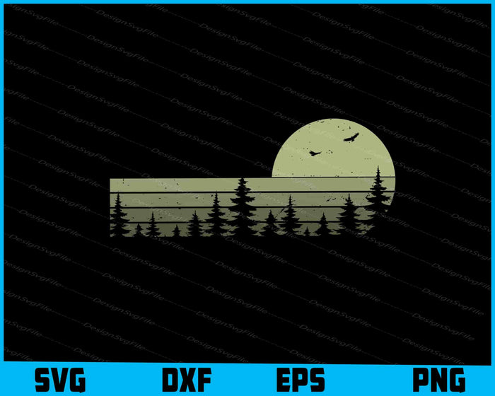 Vintage Forest Trees SVG, Nature SVG