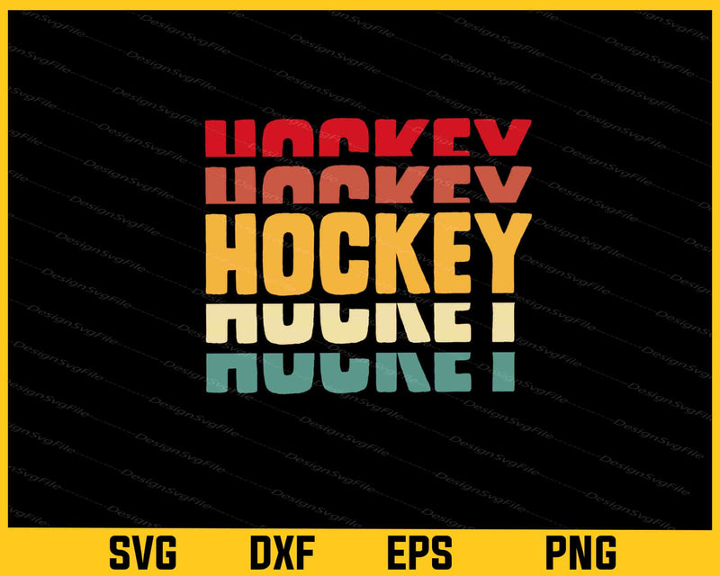 Vintage Retro Hockey Hockey Svg Cutting Printable File  - Premium Cutting Files in SVG, PNG & EPS Formats - Premium SVG Cutting Files for Crafts