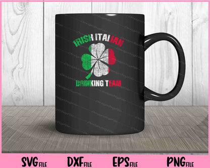 Vintage Irish Italian Drinking Team St Patrick's Day Svg Cutting Printable Files  - Premium Cutting Files in SVG, PNG & EPS Formats - Premium SVG Cutting Files for Crafts