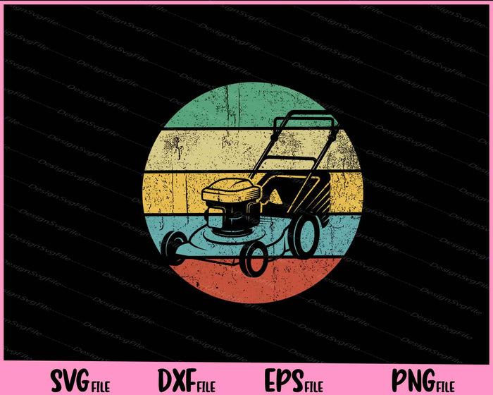 Vintage Lawn Mower - Gardener Retro Svg Cutting Printable Files  - Premium Cutting Files in SVG, PNG & EPS Formats - Premium SVG Cutting Files for Crafts
